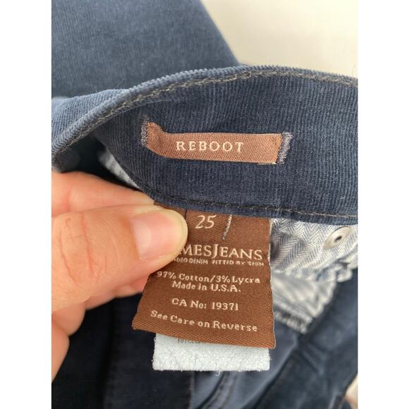 James Jeans Reboot 25 Navy Corduroy Skinny Boot Leg Stretch - Picture 6 of 9